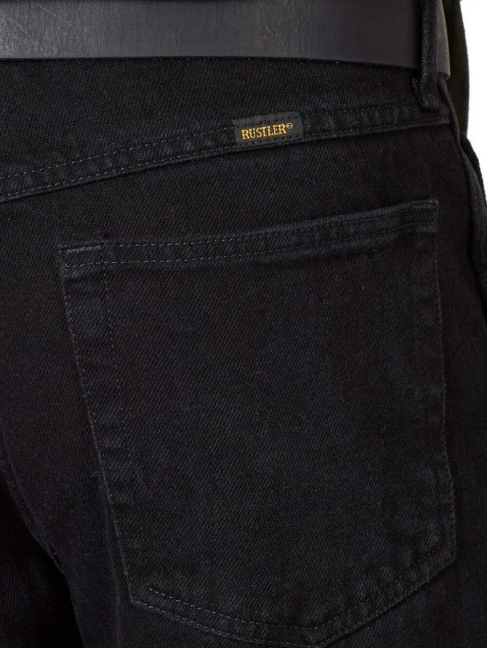 Rustler Men's Black Relaxed Straight Jeans